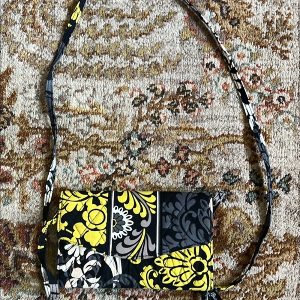 Black and Yellow Patchwork Crossbody Bag